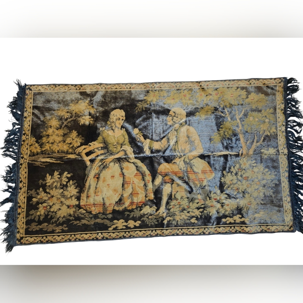20th Century Italian Vintage Tapestry with Elegant Scene